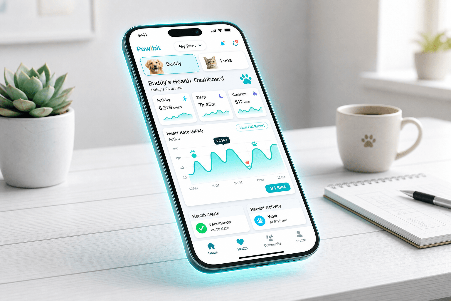 Perfil digital en la app Pawibit